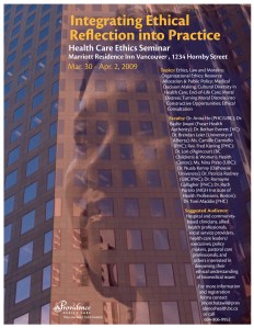Integrating Ethical Reflection; unused poster; 2009