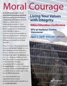 Moral Courage; unused poster; 8.5 x 11 in; 2009